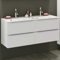 Meuble lavabo Hansen 120cm 4 tiroirs - blanc 