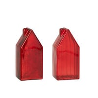 Maison verre rouge noël large assortiment de 2