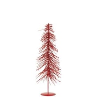 Sapin de noël paillettes plastique rouge noël medium