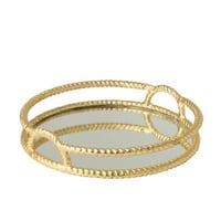 Plateau aluminium doré