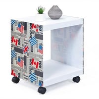 Table d'appoint Flagcube avec roulettes