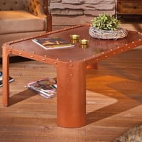 Table basse Gormur métal avec clous - cuivre