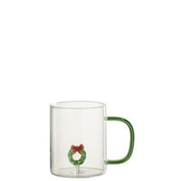 Verre christmas wreath verre transparent/multicolore