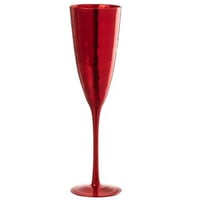 Verre à champagne miroir verre rouge