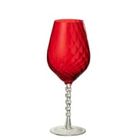 Verre à vin ligné verre rouge