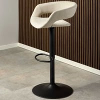 Tabouret de bar réglable Dusty - pivotant - sable/noir