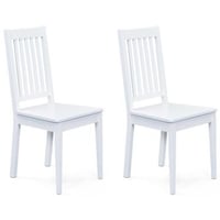 Chaise salle à manger Westerland bois de hêtre massif - blanc