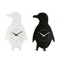 Horloge murale pingouin mdf noir/blanc assortiment de 2
