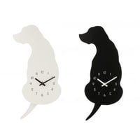 Horloge murale chien mdf noir/blanc assortiment de 2