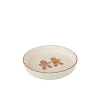 Moule à tarte cookie grès blanc/caramel