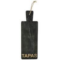 Plateau à fromage rectangle marbre noir/doré large