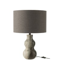 Pied de lampe marbre noir/gris clair