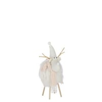 Renne chapeau + foulard polyester blanc/beige medium