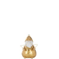 Père noël led etoile polyrésine doré small