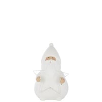 Père noël led etoile polyrésine blanc large