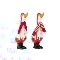 Canard hiver polyrésine blanc/rouge large assortiment de 2