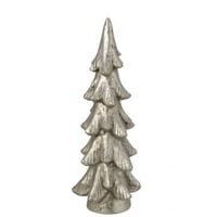 Sapin de noël sur base magnésium argenté large