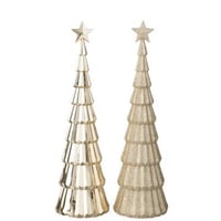 Arbre +  etoile plastique beige clair assortiment de 2