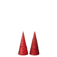 Arbre plastique rouge noël assortiment de 2