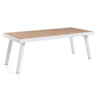 Table de jardin Corsica - blanc/teck