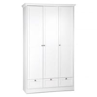 Armoire Landwood 120cm avec 3 portes - blanc