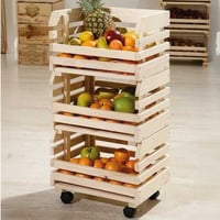 Étagère à fruits et légumes petite - pin 