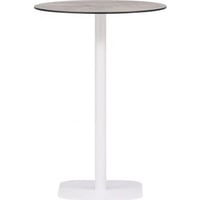 TABLE DE BAR MILANO EN ACIER - BLANC / RONDE Ø70