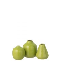 Set de 3 vase porcelaine vert