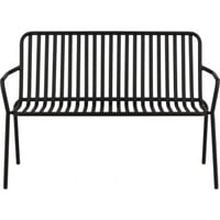 Banc-canapé Peking Venture Design - Aluminium noir - 130x64x85 cm