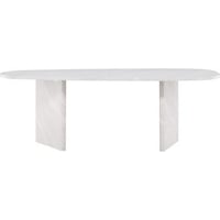 TABLE DE SALLE À MANGER GRÖNVIK 220X100 CM - ASPECT BÉTON BLANC /