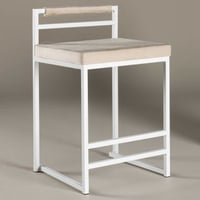 Tabouret de bar Opelika - Velours Beige