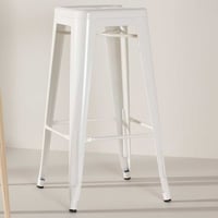 Tabouret de bar Tempe - Acier - L43xH76xP43cm - Beige