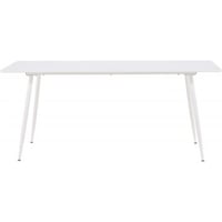 Table de salle à manger SILAR 90 x 180 cm - Blanche / Blanche
