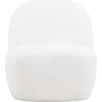 Fauteuil Mahla Lounge Venture Design - Polyester Bouclé Blanc - 82x70x77 cm
