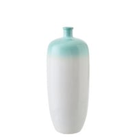 Vase céramique vert menthe/blanc small