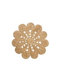 Set de table fleur jute naturel