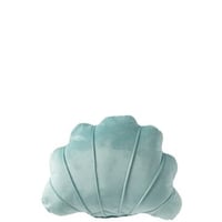 Coussin coquillage polyester turquoise