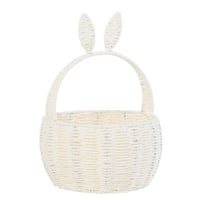 Panier lapin fer/papier blanc
