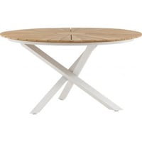 TABLE MEXIQUE Ø 140 - BLANC/TECK