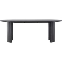 Table de salle à manger GRUNDSUND 100 x 220 cm - Noire / Certifiée FSC 100 %