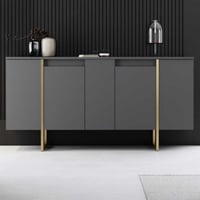 Luxe CO Console | 100 % MÉLAMINE | Anthracite, Or