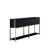 Lord Console | 100 % MÉLAMINE | Noir, Or