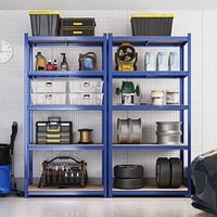Etagère en acier avec 5 étagères, 875 KG, 40x90x180cm, bleu