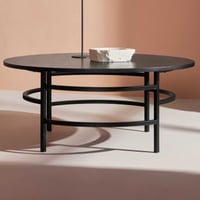 Table basse Copenhagen - MDF noir - Ø 100 x 42,5 cm