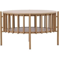Table basse Rubbo ronde aspect bois naturel Venture Design - 80x50 cm
