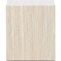 Table basse York Venture Design - MDF - 40x40x45 cm - Beige aspect travertin