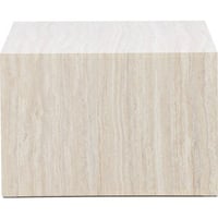 Table basse York Venture Design - Aspect travertin beige - 80x60x40 cm