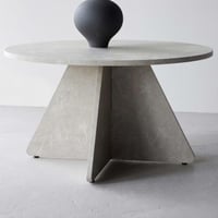 Table basse Bootcut - MDF beige - Ø 80 x 45 cm