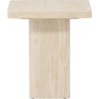 Table basse Qvart beige aspect travertin 50x50x56 cm Venture Design