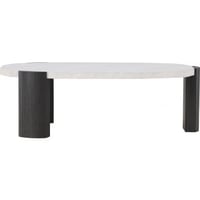 Table basse Kres Venture Design - MDF Beige et pieds noirs - 125x71x40 cm